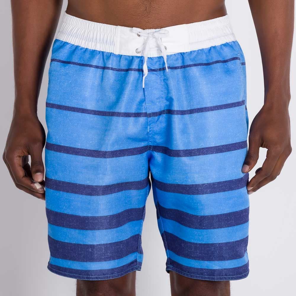 Shorts Listrado com Elástico Marc Alain