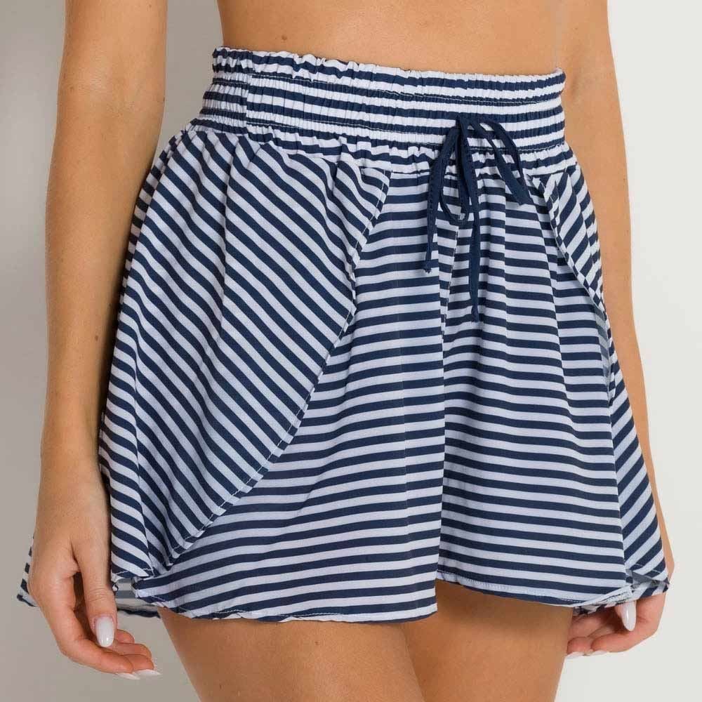 Shorts Praia Envelope Listras Boby Blues