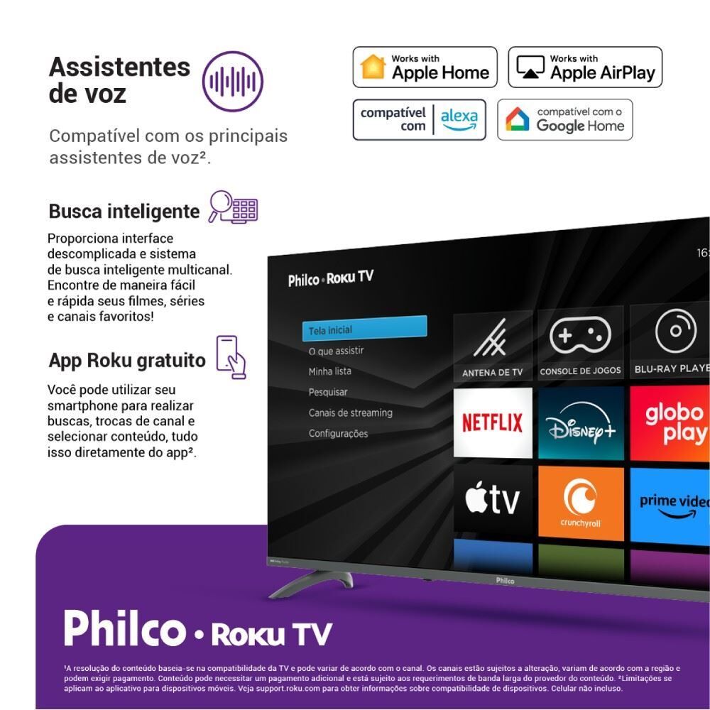 Smart Tv 43” Philco Led Roku Tv Dolby Audio Ptv43va4regb