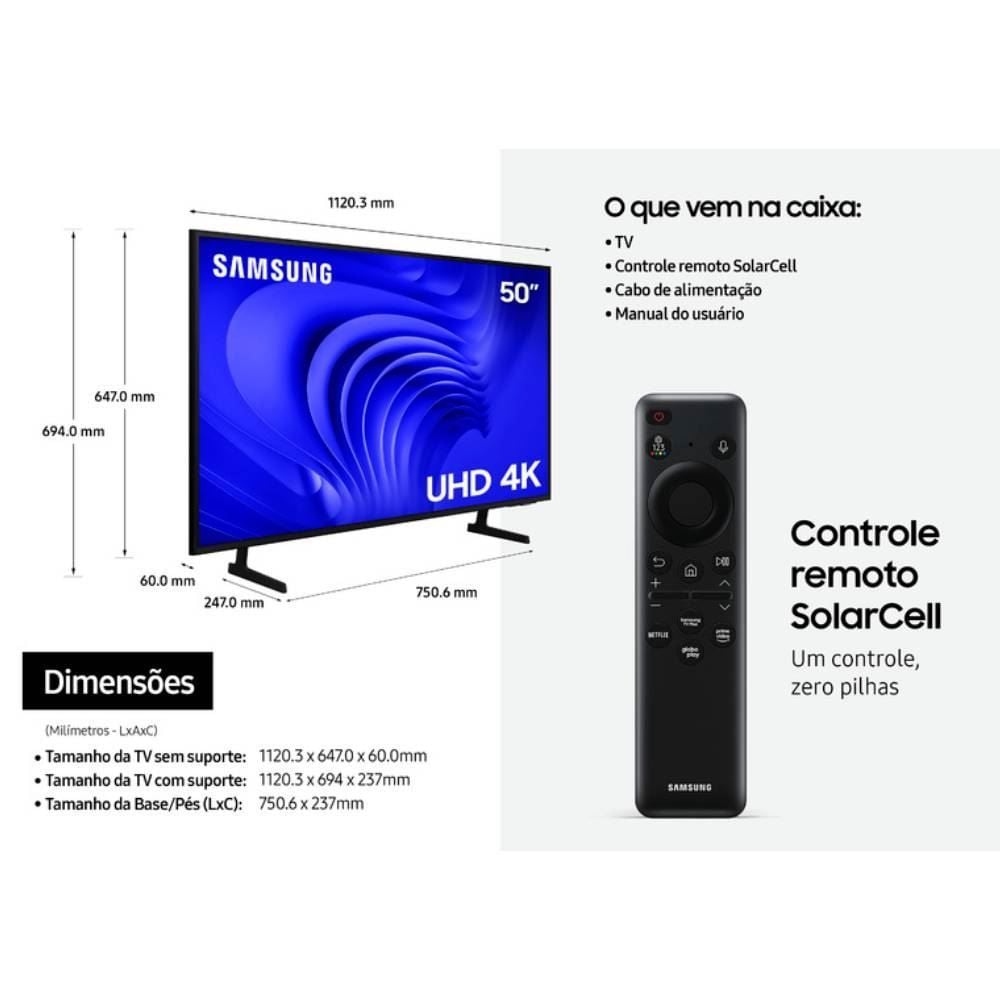 Smart Tv 50” Uhd 4K Samsung Alexa Built In 50Du7700 - Bivolt