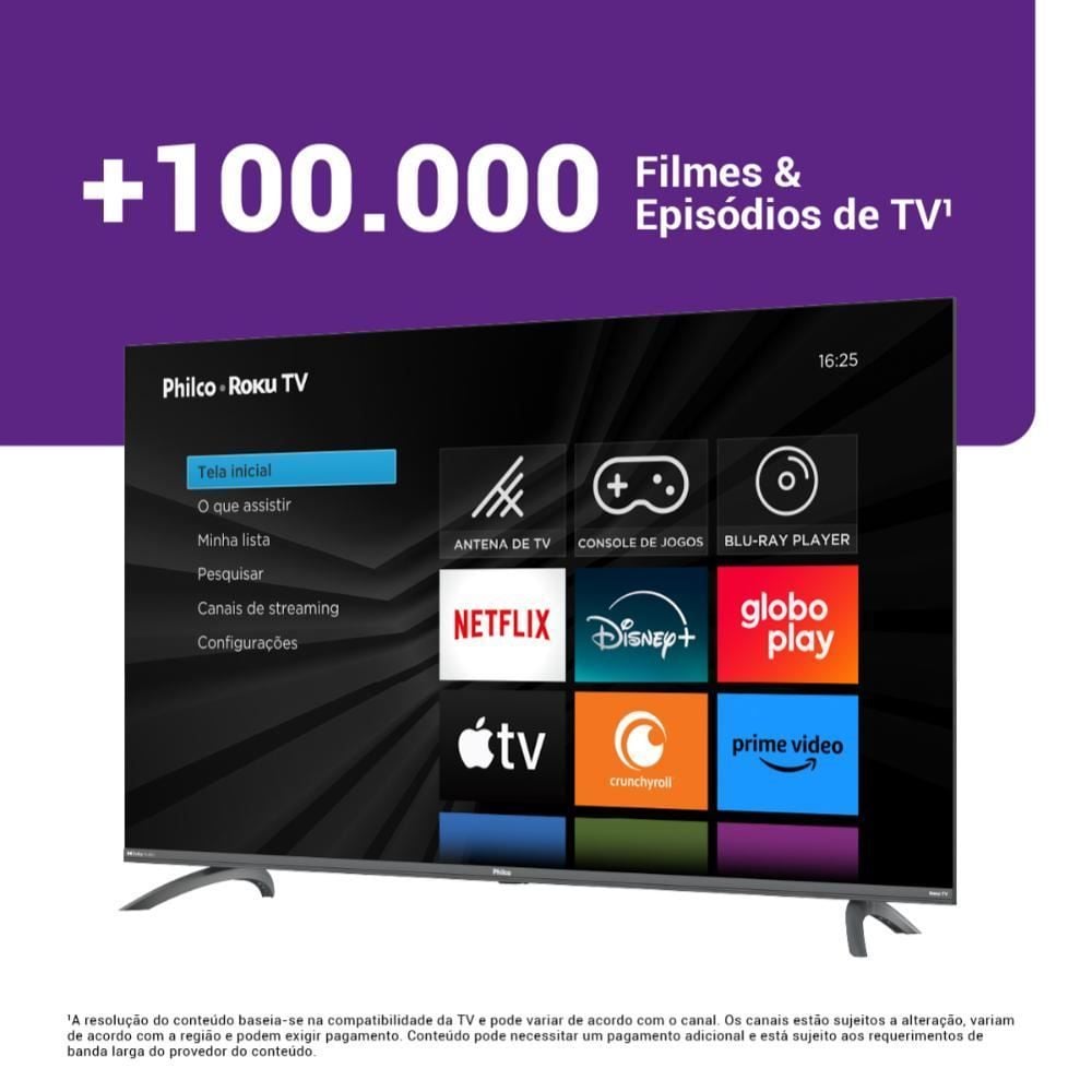 Smart Tv 55” Philco Ptv55g3ersgb Roku Tv Led Dolby Audio - Bivolt