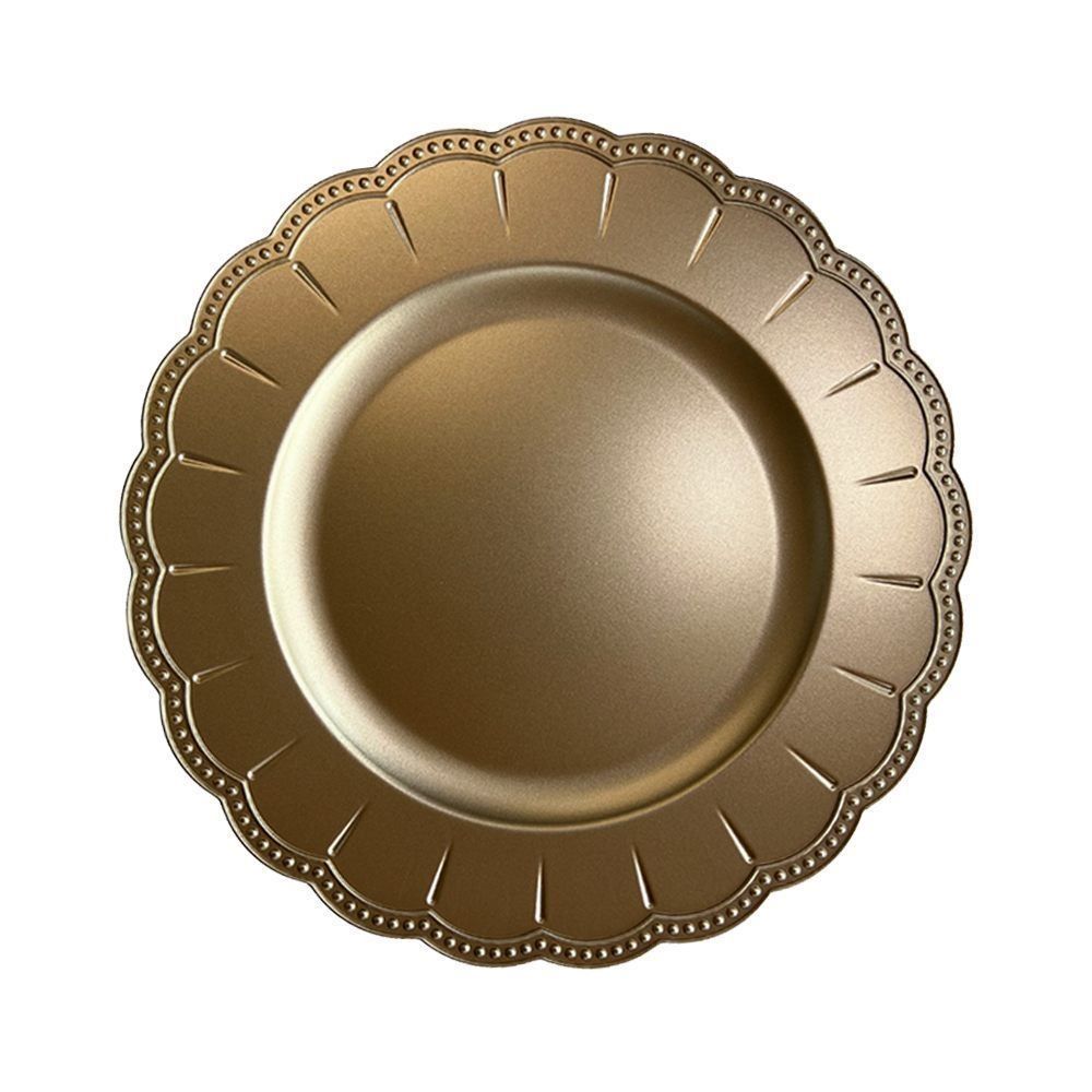 Sousplat Belmonte Havan Casa 33Cm - Dourado Ouro Velho
