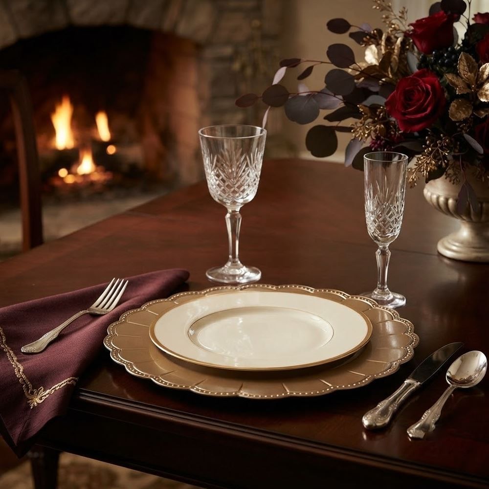 Sousplat Belmonte Havan Casa 33Cm - Dourado Ouro Velho