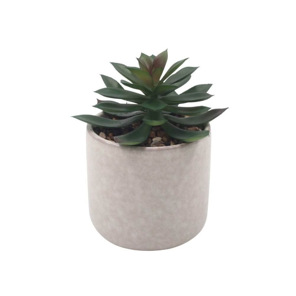 Suculenta Artificial com Vaso de Cerâmica 12Cm Havan Casa - Sortido