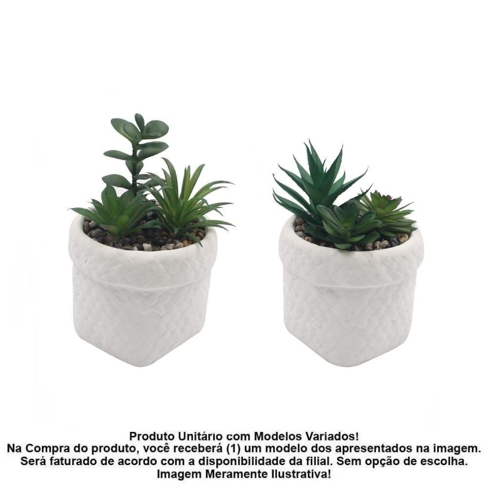 Suculenta Artificial Vaso de Cimento Havan Casa 14,5Cm - Sortido