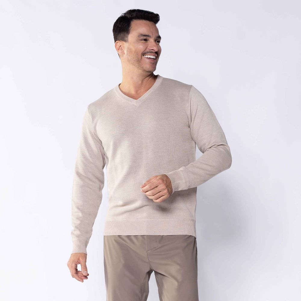 Suéter Masculino De Tricot Gola V Marc Alain