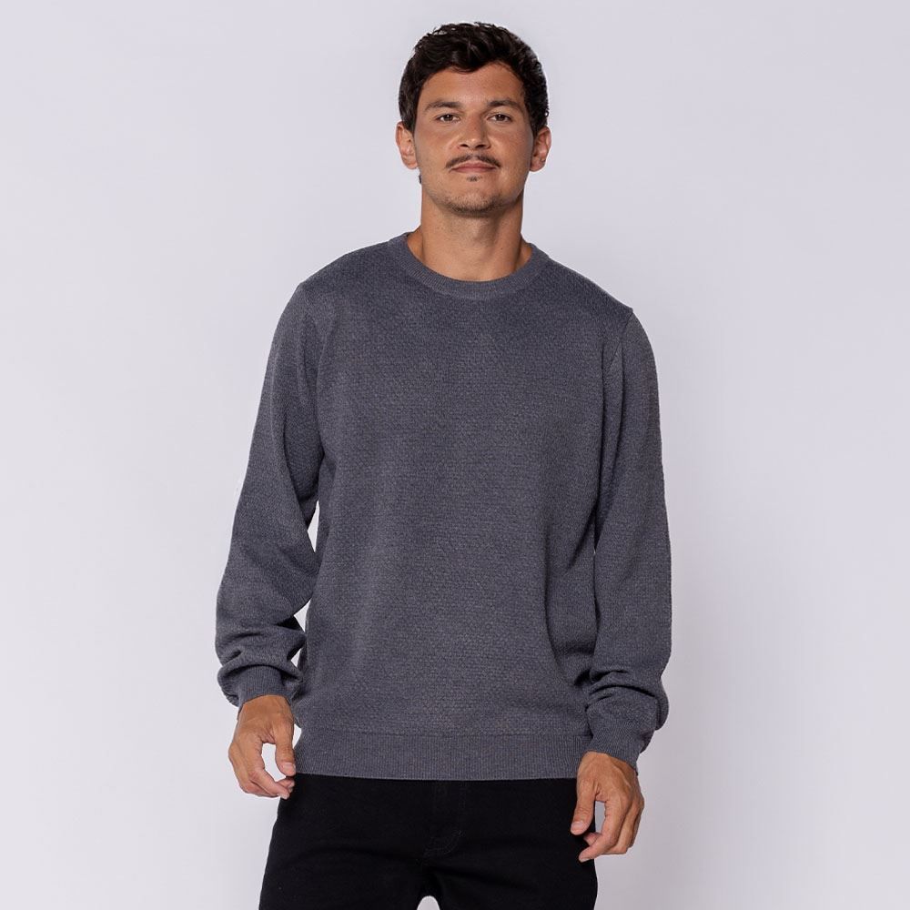 Suéter Masculino Em Tricot Com Textura Marc Alain