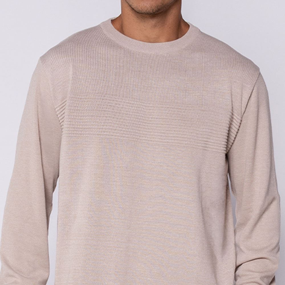 Suéter Masculino Em Tricot Com Textura Thing