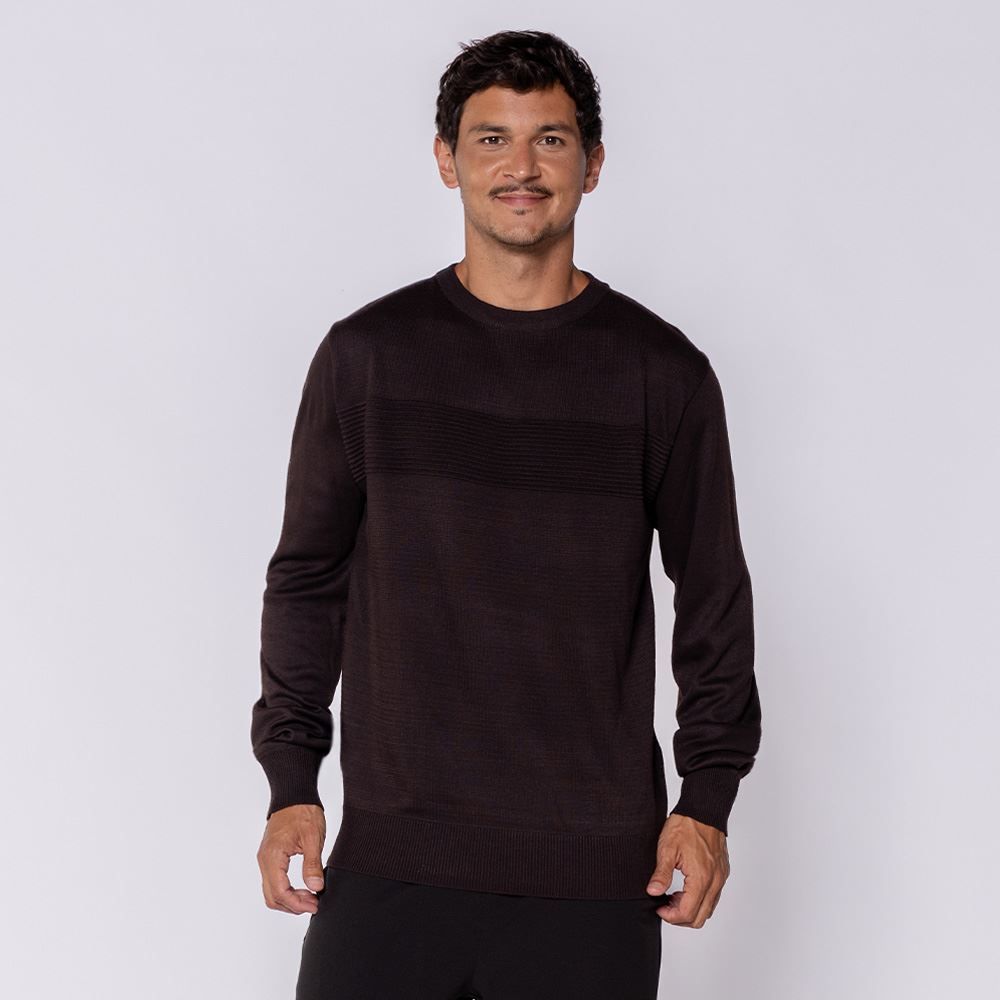 Suéter Masculino Em Tricot Com Textura Thing
