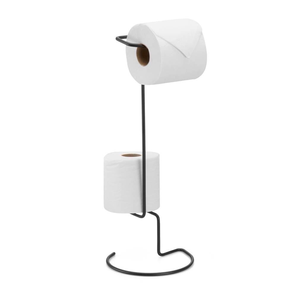 Suporte Porta Papel Higiênico De Chão Aço Arthi - Black
