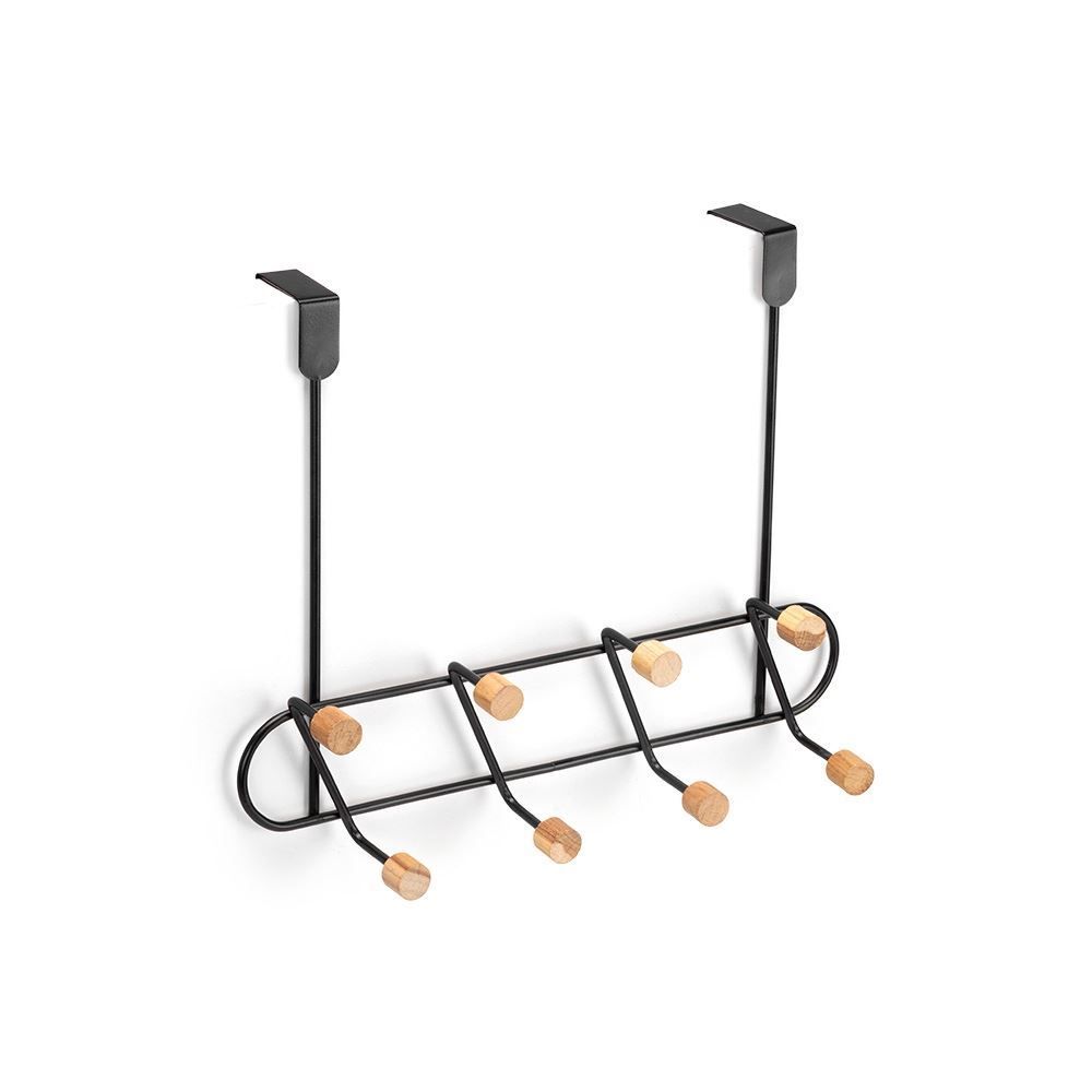 Cabide de Porta 4 Ganchos Duplos Eco Design Black Arthi