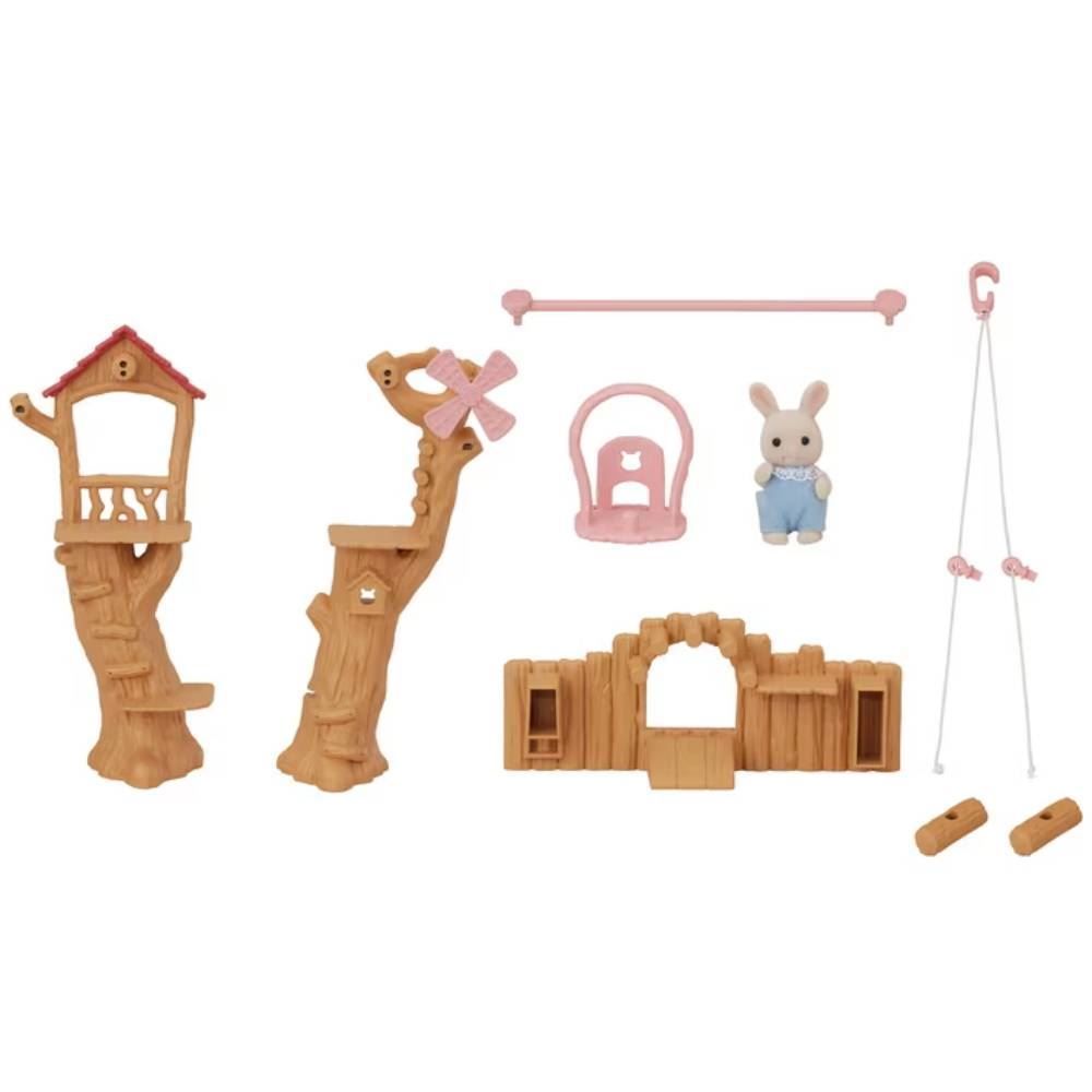 Sylvanian Families Parquinho Nas Árvores Do Bebê Coelho De Leite Epoch - 5452