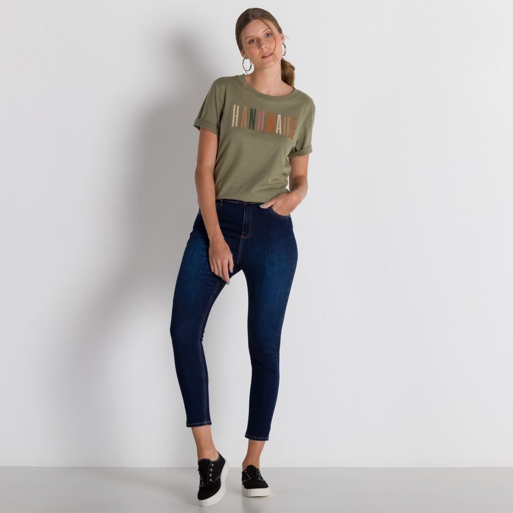 T-Shirt Com Bordado E Aplique Boby Blues