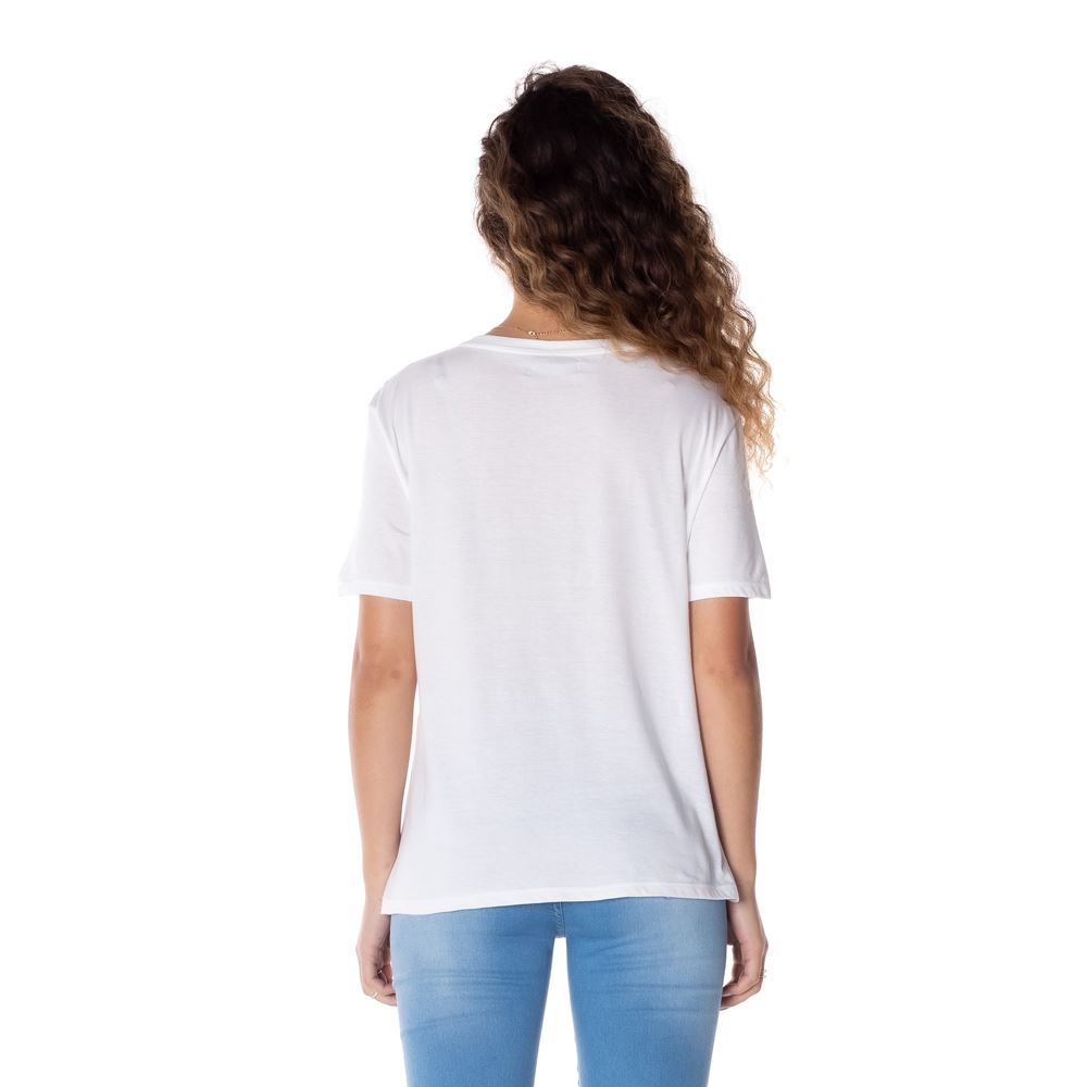 T-Shirt com Estampa e Paetê Patrícia Foster