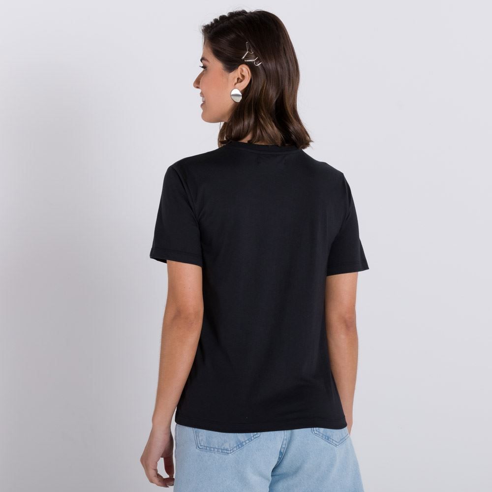T-Shirt Flor Rosa Pontilhada Patricia Foster