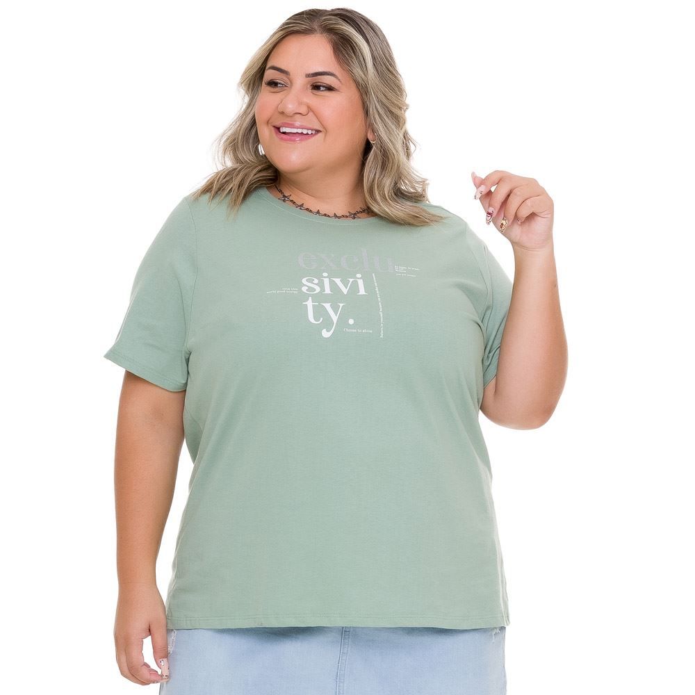 T-shirt Plus Size Exclusivity Patrícia Foster Mais