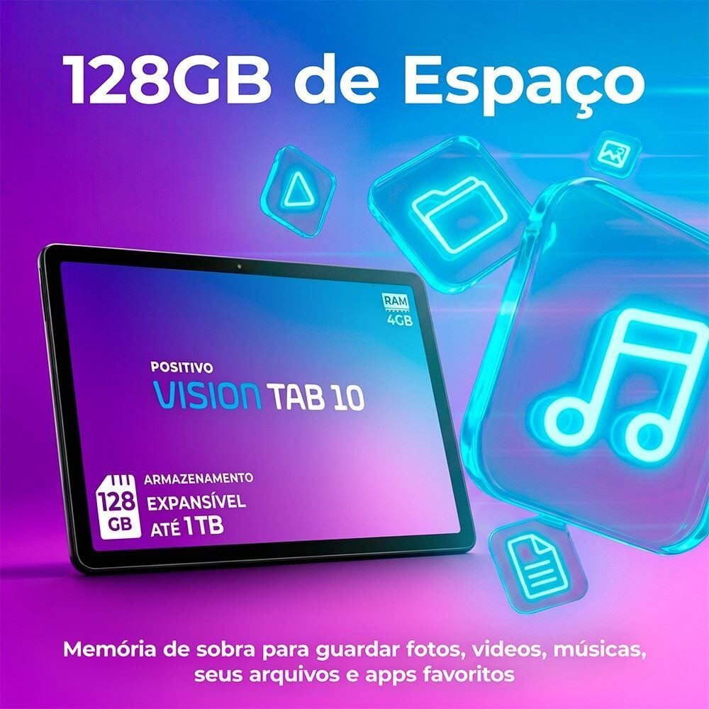 Tablet 10" Positivo Vision Tab 10 4Gb Ram 128Gb