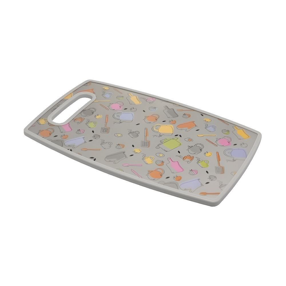 Tábua Para Corte De Plástico Lyor 30 Cm - Cozinha Cinza