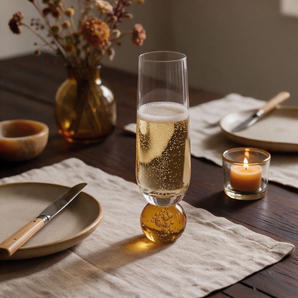Taça para Champagne Milano de Vidro 300Ml Hauskraft - Ambar