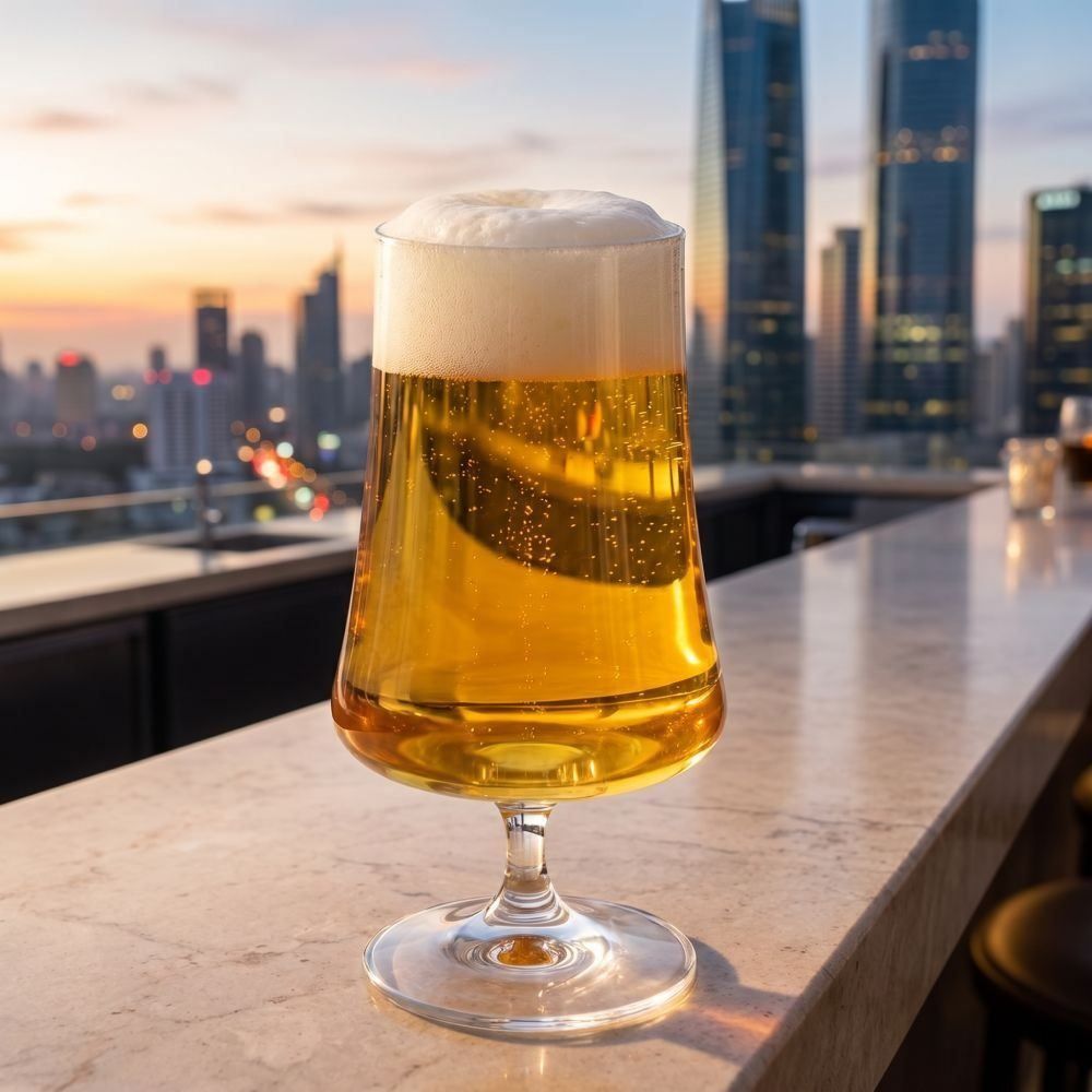 Taça Cristal de Cerveja Bohemia Elegance 380Ml - Transparente