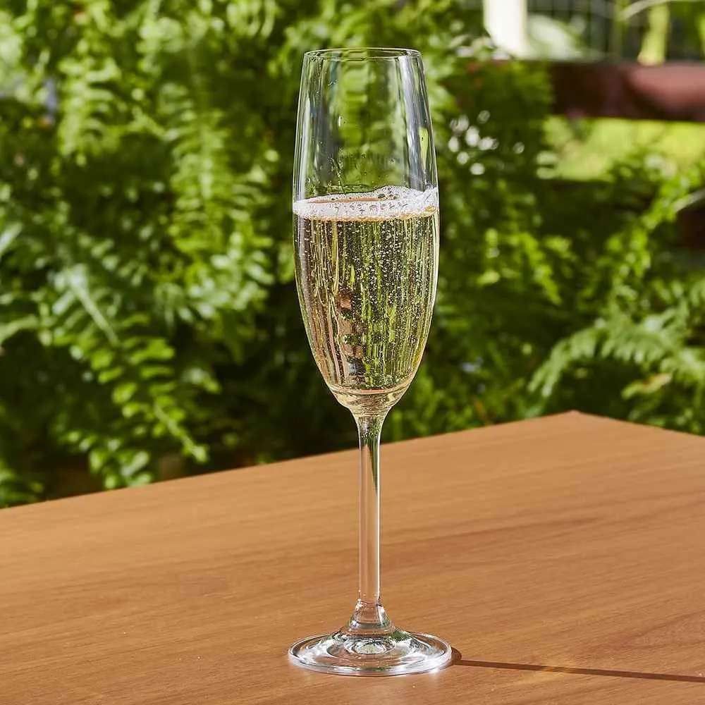 Taça de Champanhe Cristal Requinte Bohemia 230Ml - Transparente