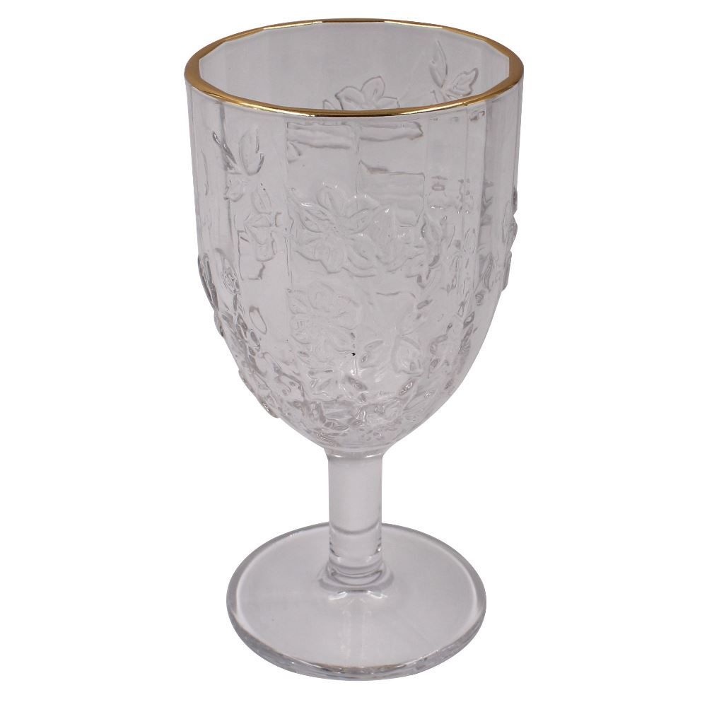 Taça de Água Sofia com Filete Dourado Havan Casa - 350ml