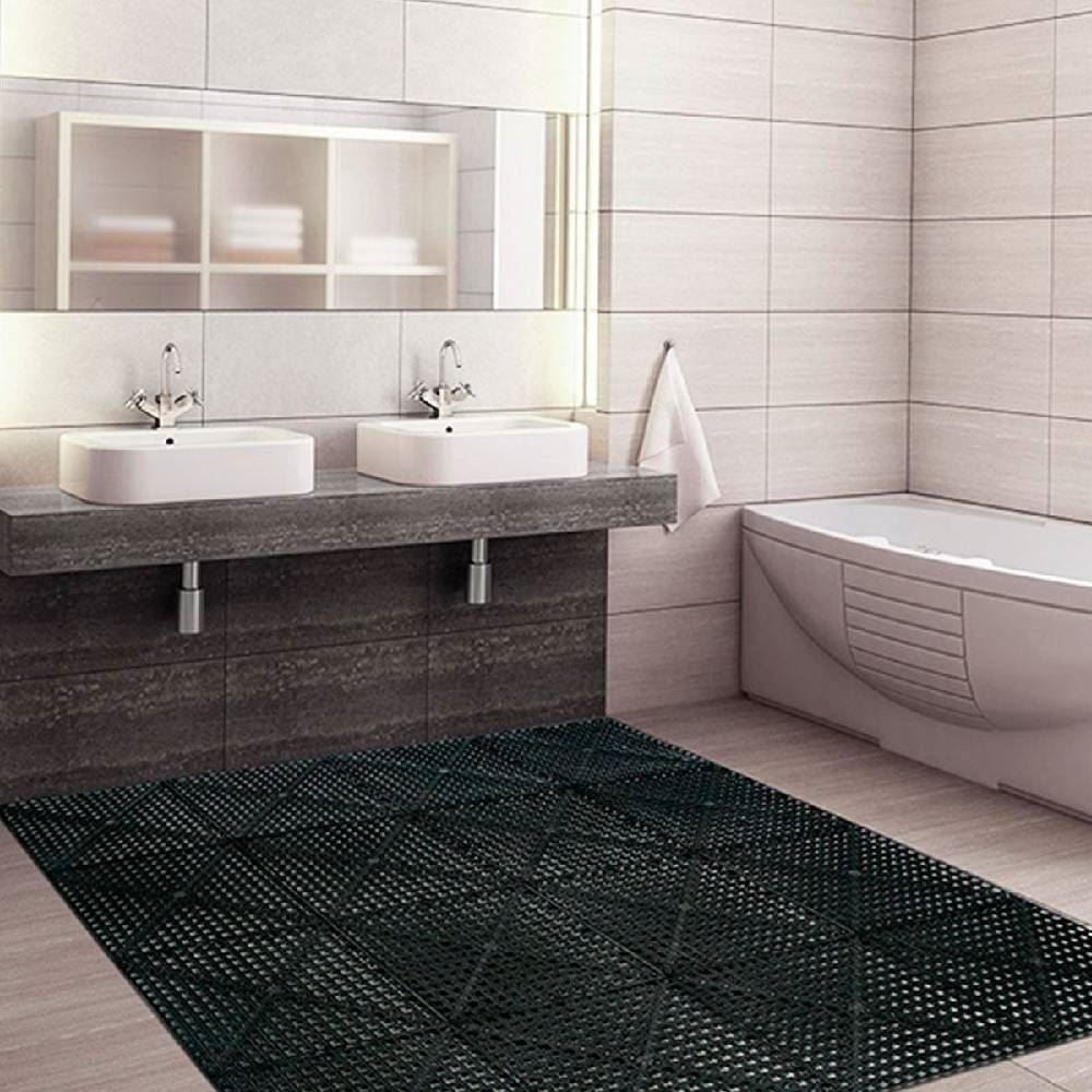 Tapete Modulado Acqua Kap 30X30 Cm 6 Peças Havan Casa - Preto