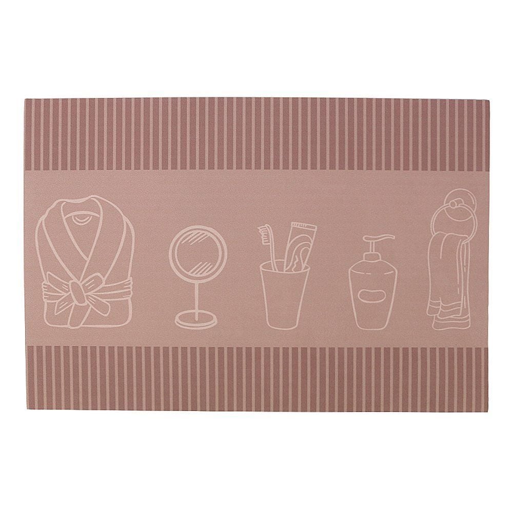 Tapete Acqua Sec para Banheiro 60X40 cm Havan Casa - Rosa Retangular