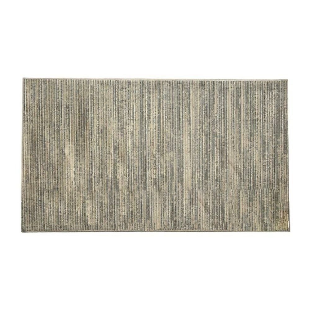 Tapete para Quarto e Sala 60Cm X 1,00M Belga Havan Casa - Listras Cinza e Bege