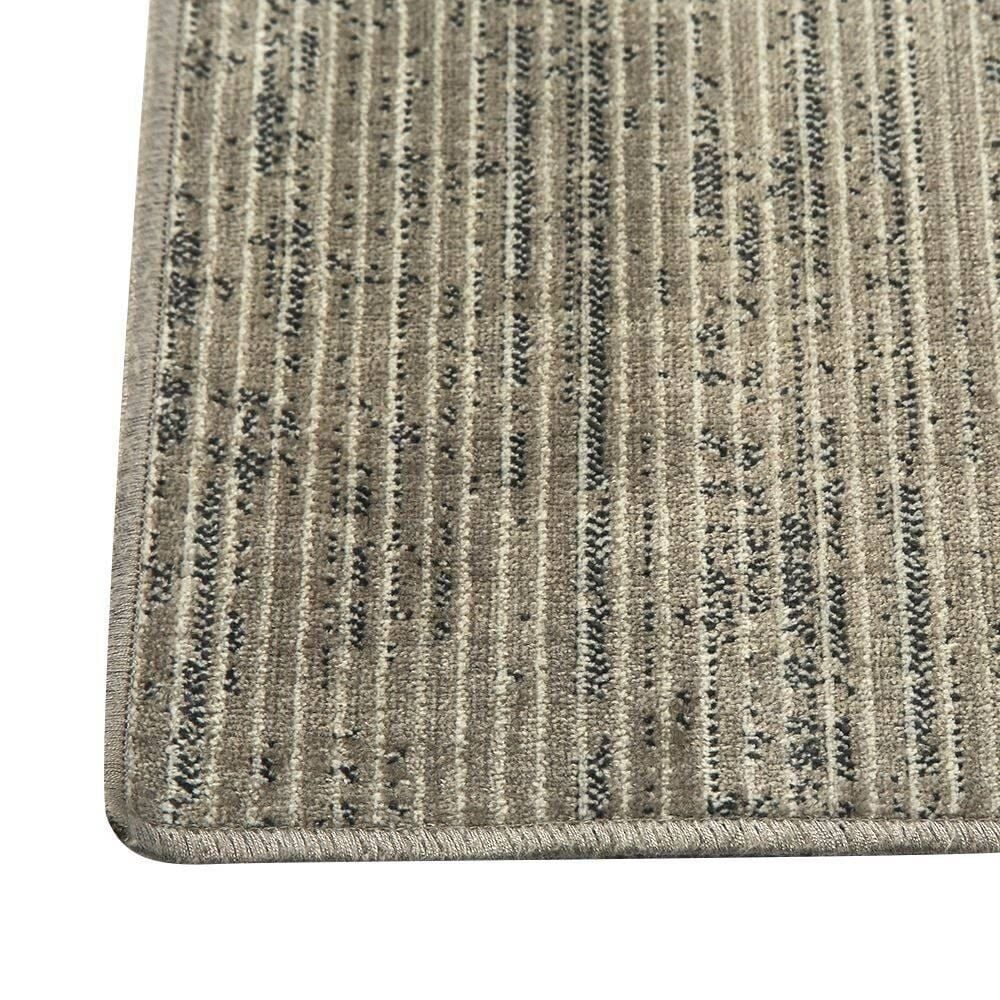 Tapete para Quarto e Sala 60Cm X 1,00M Belga Havan Casa - Listras Cinza e Bege