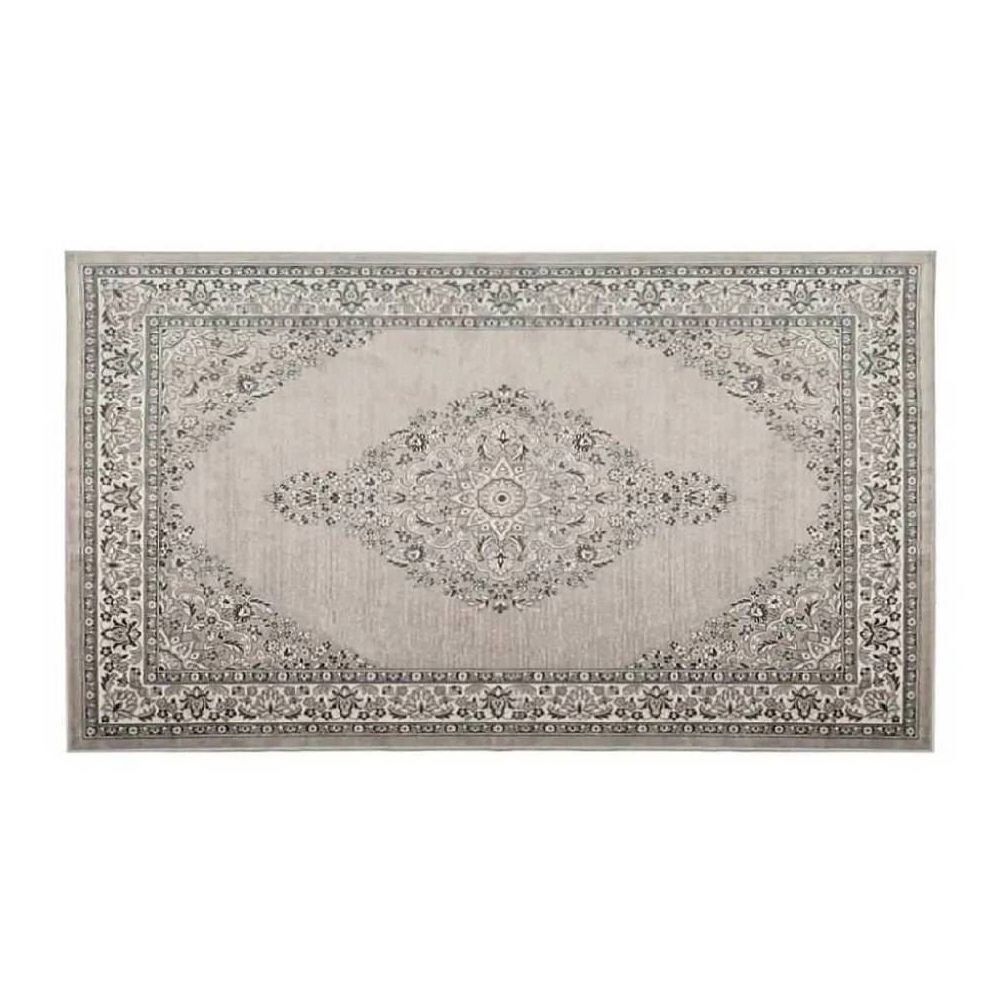 Tapete para Quarto e Sala 60Cm X 1,00M Belga Havan Casa - Moldura Cinza