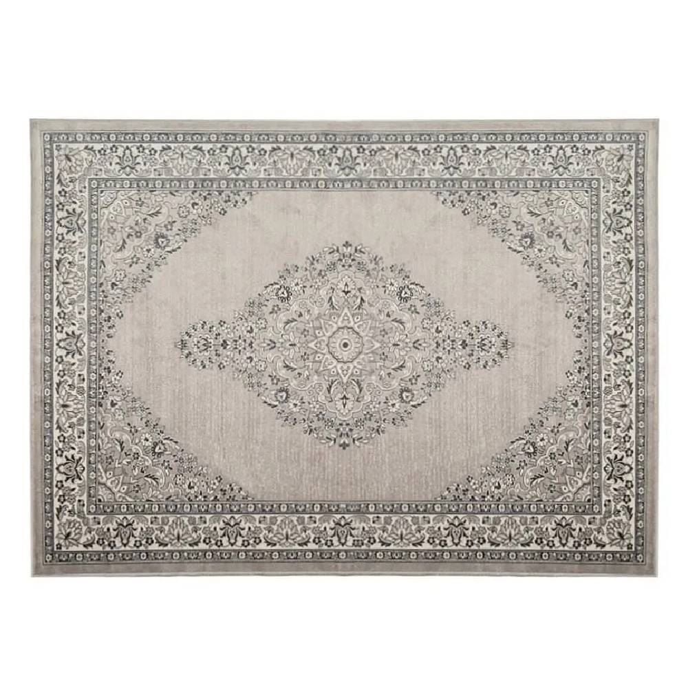 Tapete Para Quarto Ou Sala 2,00X2,80 M Belga Havan Casa - Moldura Cinza E Bege