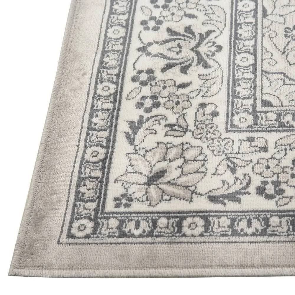 Tapete Para Quarto Ou Sala 2,00X2,80 M Belga Havan Casa - Moldura Cinza E Bege
