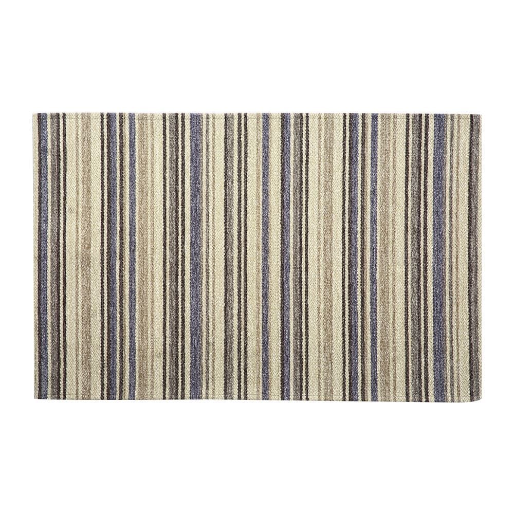Tapete Quarto E Sala Chenille 55X85 Cm Havan - Bege E Azul