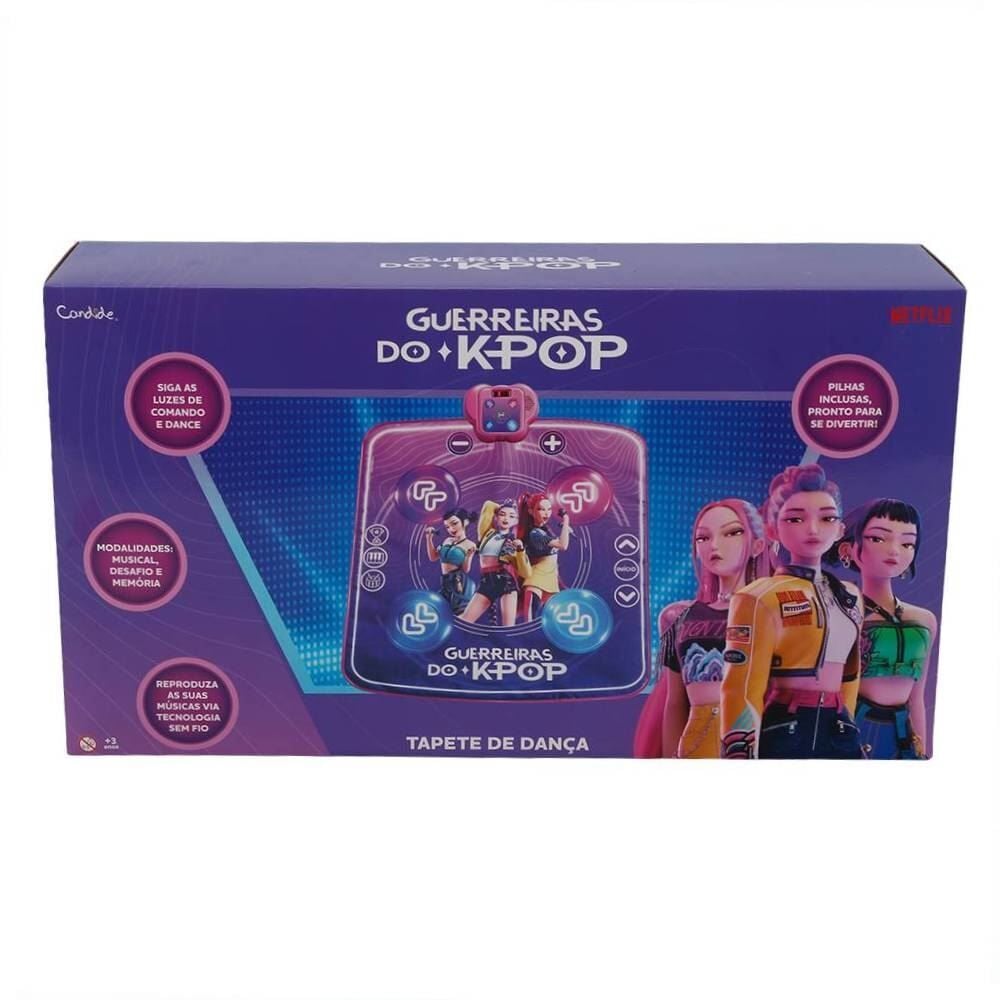 Tapete de Dança Infantil Eletrônico Guerreiras do K-Pop Candide