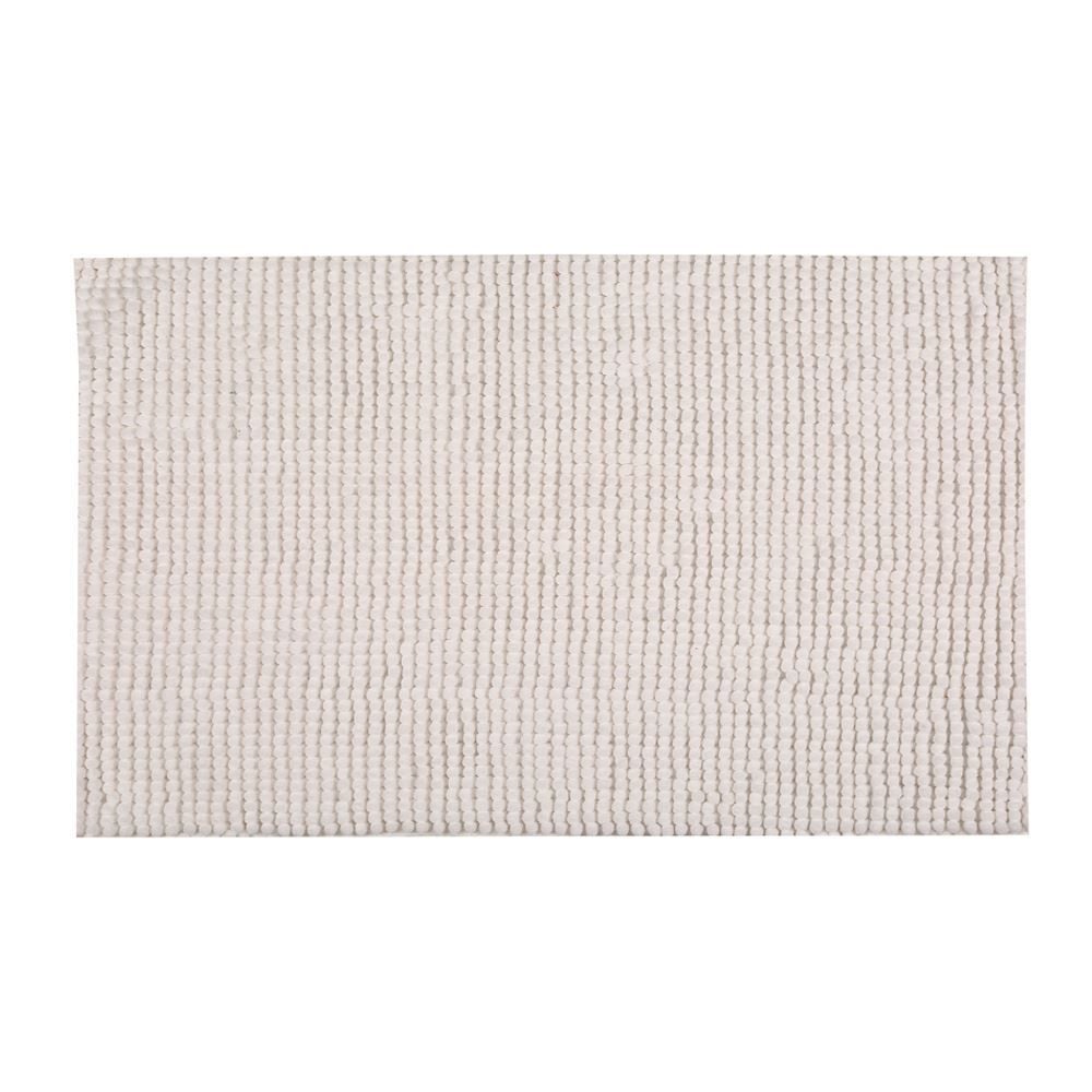 Tapete Dobby 45X70cm Para Banheiro Finecasa - Branco