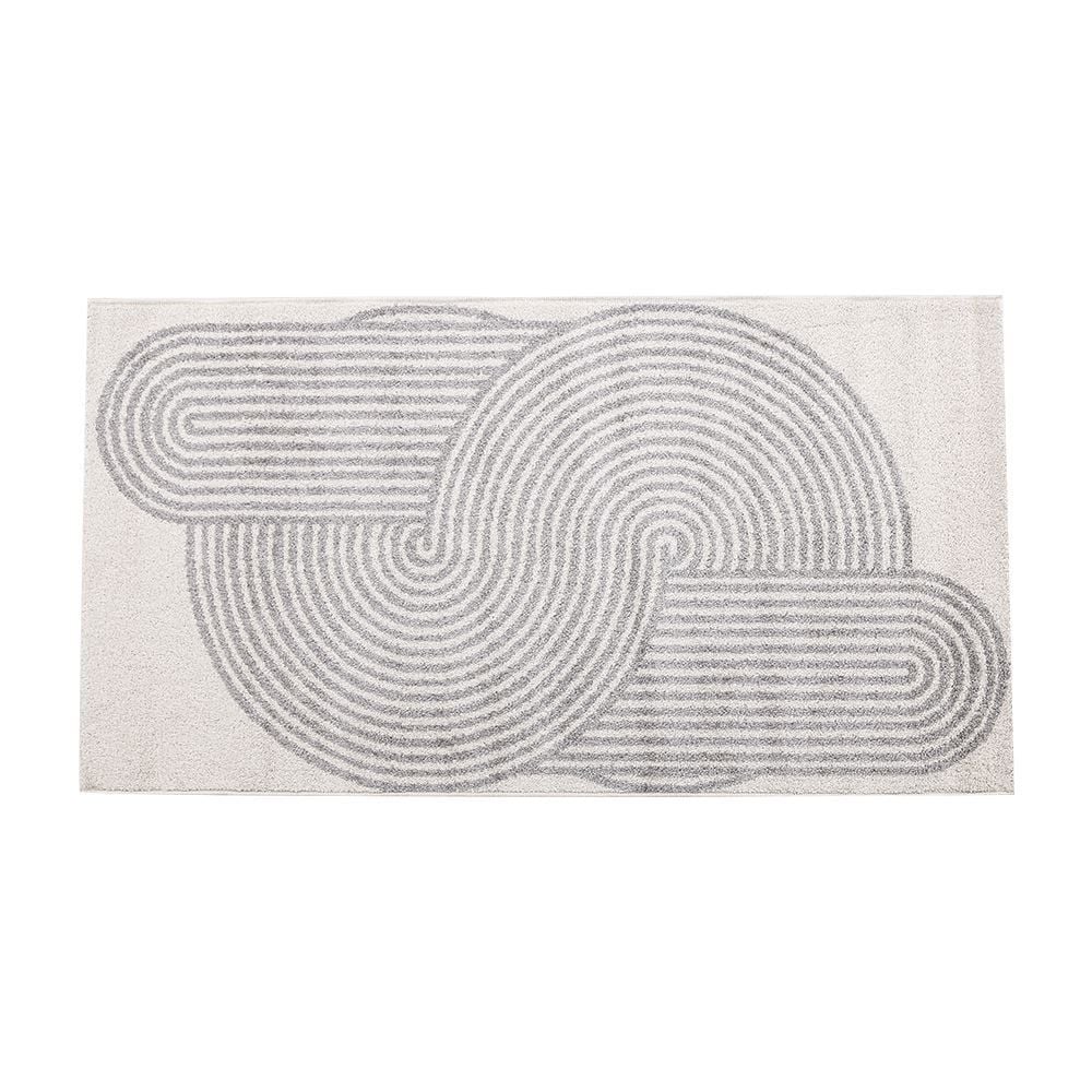 Tapete Para Sala Ou Quarto Lotus 80X150 Cm Havan Casa - Cinza Design