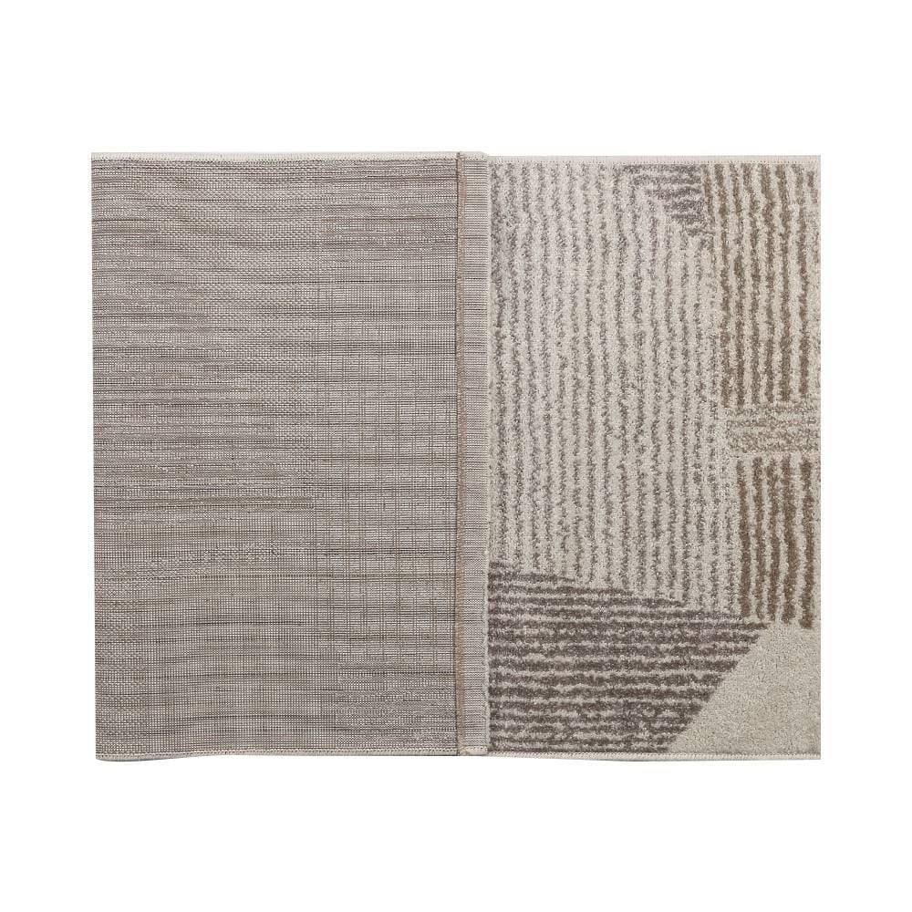 Tapete Para Sala Ou Quarto Lotus 80X150 Cm Havan Casa - Bege Geométrico