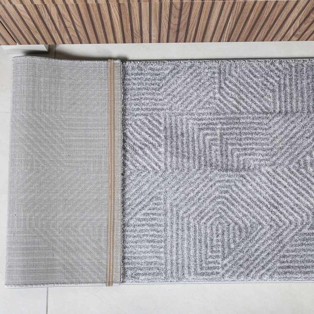 Tapete para Quarto e Sala 57Cm X 1,00M Lucca Havan Casa - Cinza Elegance 