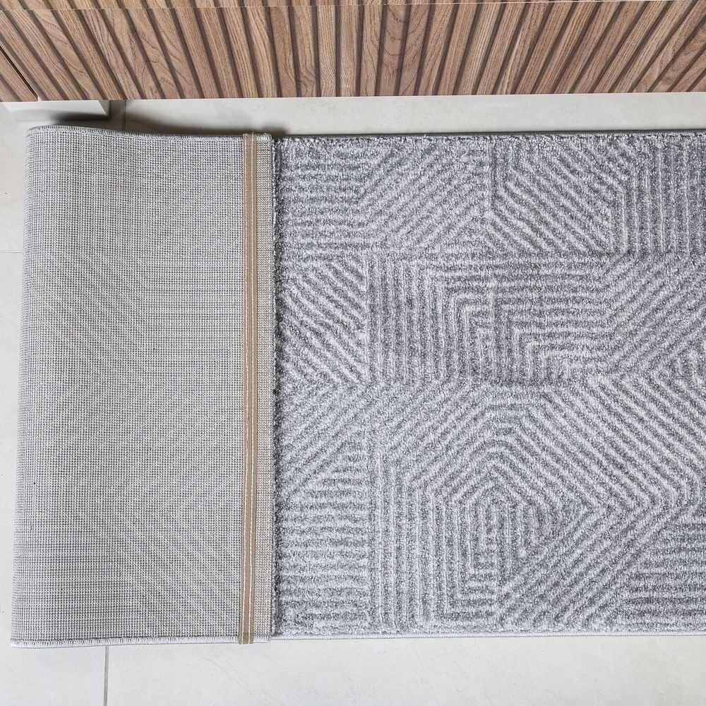 Tapete Passadeira Lucca 57Cm X 1,00M Havan Casa - Cinza Elegance 