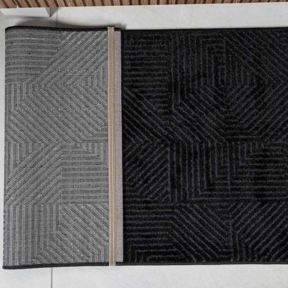 Tapete Passadeira Lucca 57Cm X 1,00M Havan Casa - Antracite Elegance 