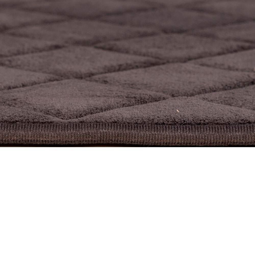 Tapete para Banheiro 50X80 cm Majestic Havan Casa - Antracite Quadriculado