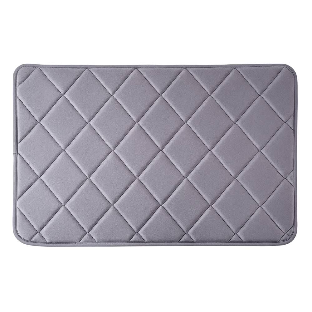 Tapete para Banheiro 50X80 cm Majestic Havan Casa - Cinza Quadriculado