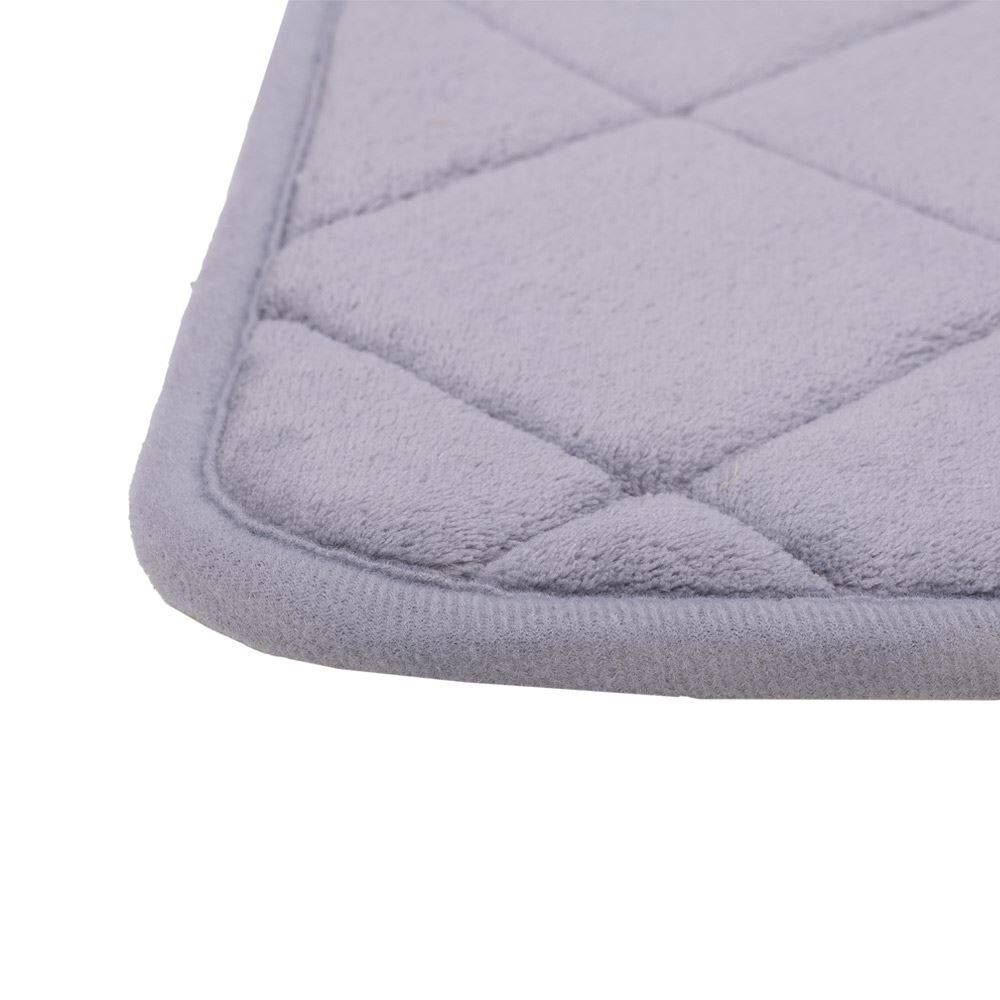 Tapete para Banheiro 50X80 cm Majestic Havan Casa - Cinza Quadriculado