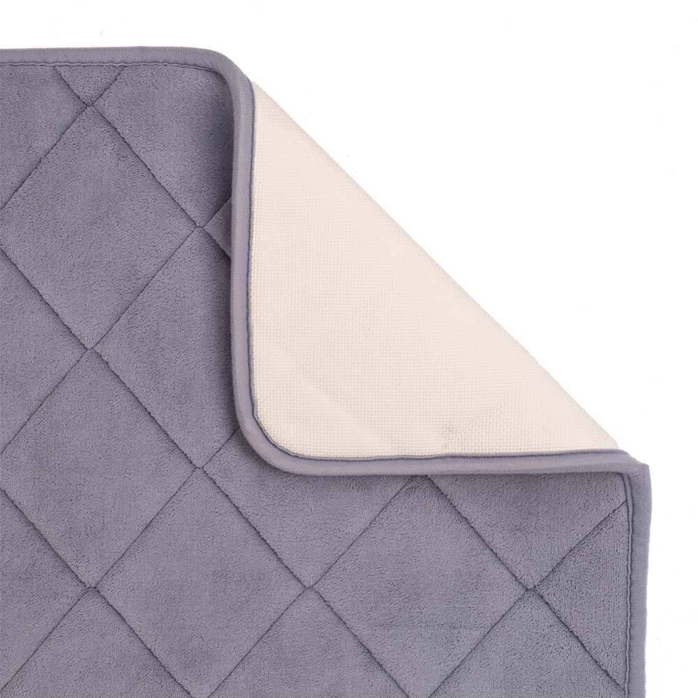 Tapete para Banheiro 50X80 cm Majestic Havan Casa - Cinza Quadriculado