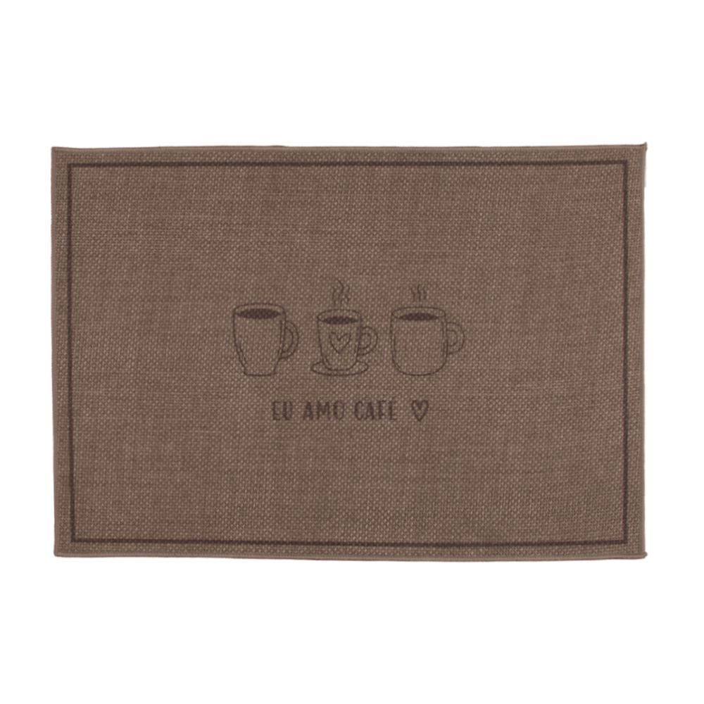 Tapete para Cozinha 53X70 cm Nature Havan Casa - Castor Eu Amo Café