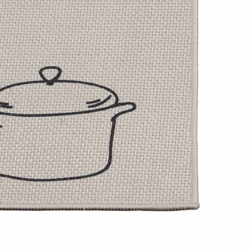 Tapete para Cozinha 53X70 cm Nature Havan Casa - Cinza Amor