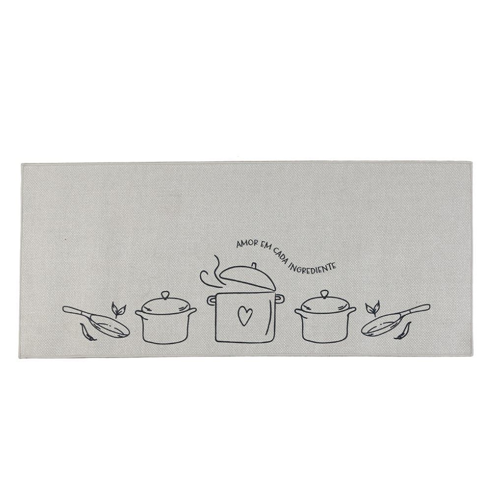 Tapete para Cozinha Nature 53Cm X 1,20M Havan Casa - Cinza C3