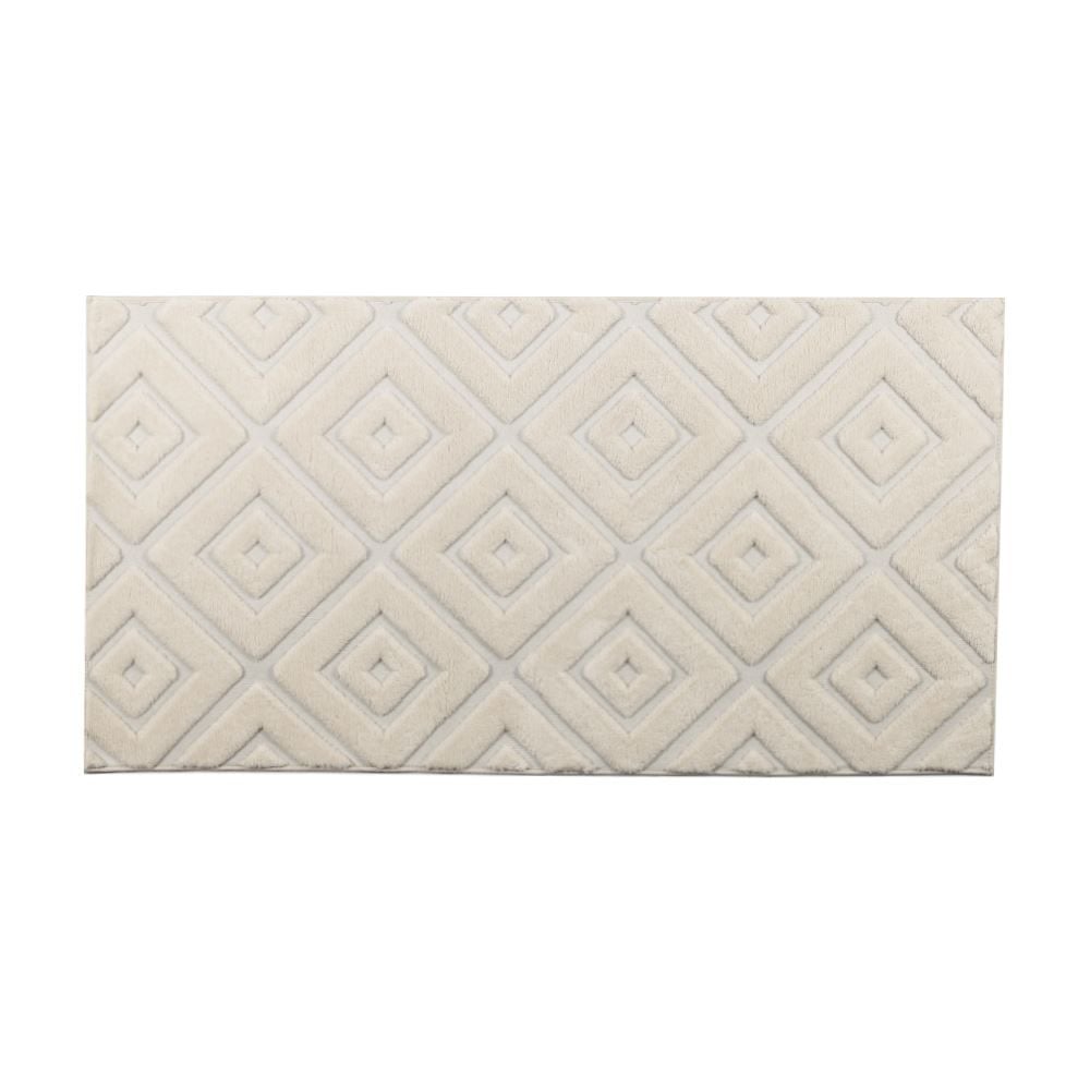 Tapete Para Quarto E Sala 0,80X1,50 M Milano Havan Casa - Marfim Losango