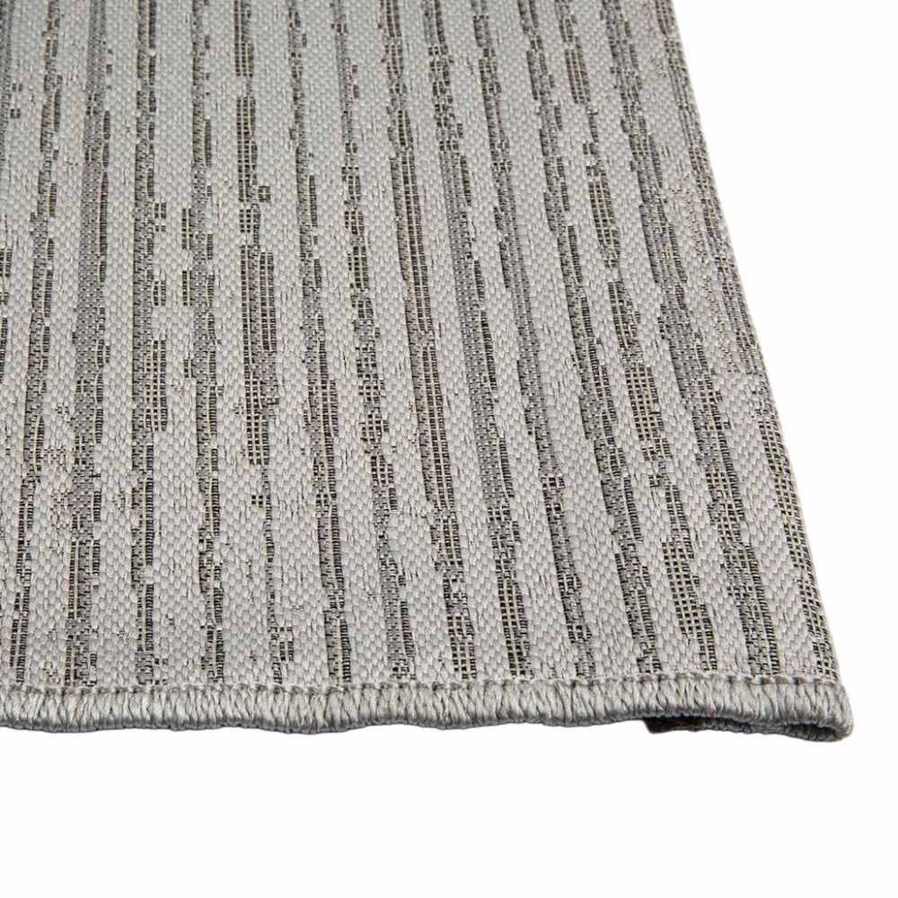 Tapete para Quarto e Sala 1,00 X 1,50M Valência Havan Casa - Cinza e Branco